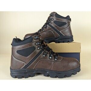 Weatherproof Vintage Jasper Outdoor Boots Mens 9 M Brown Faux Leather Shoes NWB